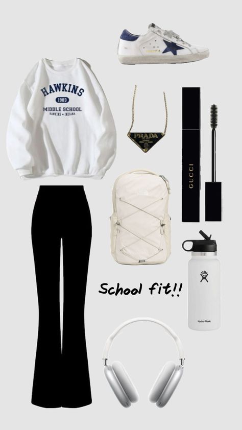 Cute casual school outfit!! #outfit #outfitinspo #schooloutfit Cute Simple Outfits For School, Everyday School Outfits, Cute Middle School Outfits, Preppy Outfits For School, Middle School Outfits, First Day Outfit, Simple Outfits For School, Look Legging, Looks Pinterest