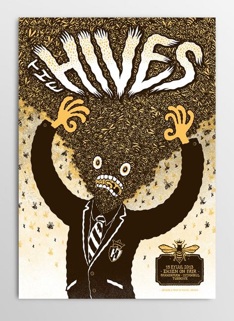 Michael Hacker The Hives Istanbul The Hives Band, Turkey Poster, Gig Posters Design, Omg Posters, The Hives, Music Concert Posters, Moon Art Print, Illustration Photo, Poster Design Inspiration