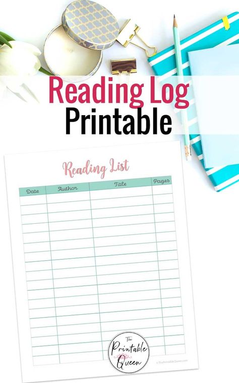 Ever wanted to set a goal of reading more books? Get this simple printable reading log to keep track of the books you read to help you reach your goals of reading more books this year. Budget Student, Monthly Reading Logs, Free Planner Inserts, Life Planner Printables, Reading Journal Printable, Reading Log Printable, Tracking Reading, Weekly And Monthly Planner, Free Planner Printables