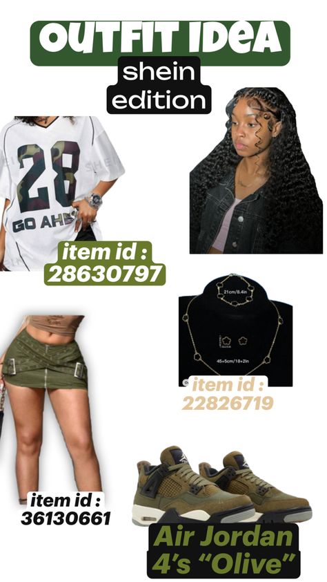 Shein Edition Olive Outfit, Megan Fox Outfits, Olive Clothing, Teen Swag Outfits, Boujee Outfits, Body Outfit, Cool Braid Hairstyles, Cute Lazy Outfits, Casual School Outfits