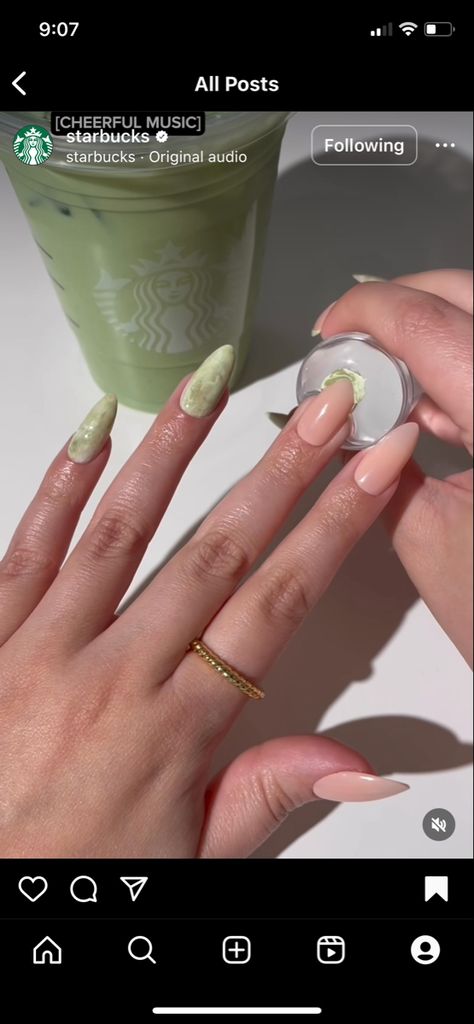 Matcha Nails, Starbucks Matcha, Matcha, Nail Art, Nails, Art, Nail Arts