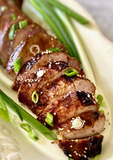 Asian Pork Tenderloin - The Art of Food and Wine Asian Pork Medallion Recipes, Asian Bbq Pork Tenderloin, Asian Marinated Pork Chops, Japanese Pork Tenderloin Recipes, Asian Pork Tenderloin Crockpot, Thai Pork Tenderloin Recipes, Asian Style Pork Tenderloin, Asian Pork Tenderloin Marinade, Pork Tenderloin Recipes Asian