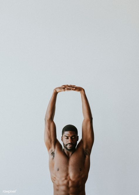 Man Stretching, Marine Poster, Black Pics, Yoga Men, African American Man, Body Photography, Le Male, Man Photography, Men Photography