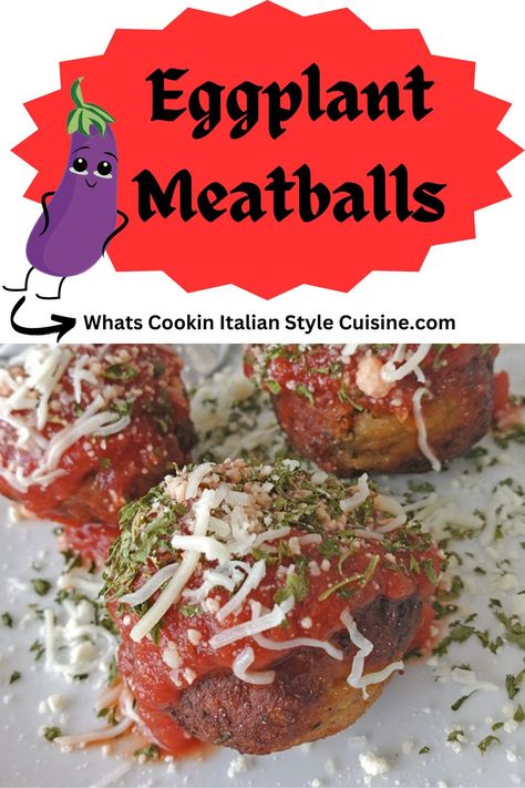 Eggplant Meatballs Recipes Easy, Eggplant Polpette, Eggplant Bread Crumbs, Eggplant Parm Meatballs, Eggplant Meatballs, Italian American Food, Marinara Sauce Recipe, Patties Recipe, Italian Recipes Easy