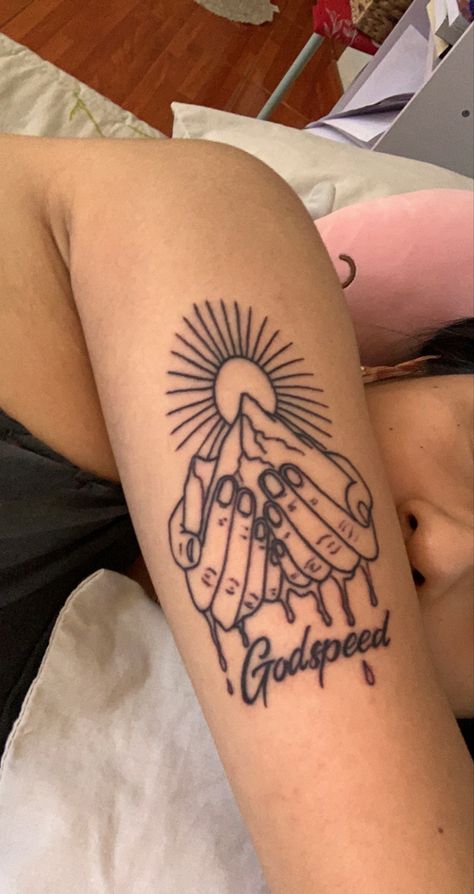 Godspeed Frank Ocean Tattoo, Frank Ocean Tattoo Ideas, Frank Ocean Tattoo, Ocean Tattoo, Ocean Tattoos, Cross Tattoo, Dope Tattoos, Frank Ocean, Popular Tattoos