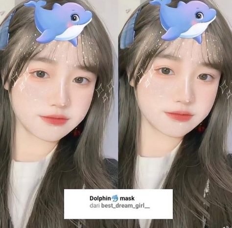 Ig filter name dolphin🐬 mask Filter Ig Selfie Cute, Instagram Filter Name, Snow App Filters, Aesthetic Ig Filter Selfie, Ig Filter, Beauty Camera, Cute Stationary School Supplies, Filter Ig, Filter Instagram