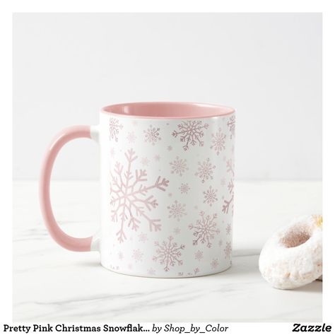 Coffee Designs Art, Color Me Mine, Snow Flakes Diy, Coffee Bars In Kitchen, Pink Xmas, Pink Christmas Decorations, Pink Cushions, Diy Pottery, Pink Girly Things