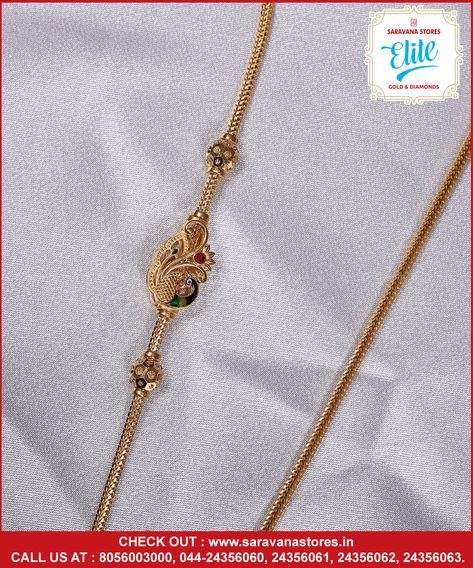 Beautifully curated peacock mogapu chain with subtle sparks enfolded in a feminine charm. Check out : www.saravanastores.in Call us at : 8056003000, 044-24356060, 044-24356061, 044-24356062, 044-24356063 #mogapuchaindesigns #mogapuchainmodels #mogapuchaincollection #mogapuchainset #Saravanaelite #goldpnecklace #evergreen #evergreennecklace #goldjewelry #gold #jewelry #indianjewelry #fashion #bridaljewelry #weddingjewelry #jewelrydesign #diamonds #uniquejewellery #SaravanaStoresEliteGold Gold Mogapu Designs, Marriage Hairstyle, Thali Designs, Thali Chain, Wedding Jewellery Designs, Bride Photos Poses, Mangalsutra Design, Bride Photos, Black Beads Mangalsutra