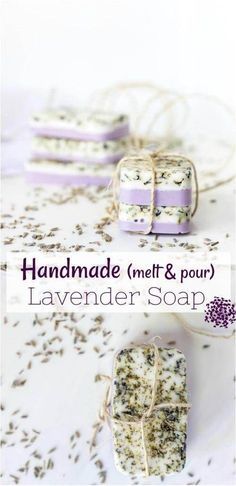 Handmade Lavender Soap, Diy Soap Bars, Easy Soap Recipes, Soap Melt And Pour, Săpunuri Handmade, Handmade Soap Recipes, Soap Making Recipes, Diy Kosmetik, Handmade Holiday Gifts