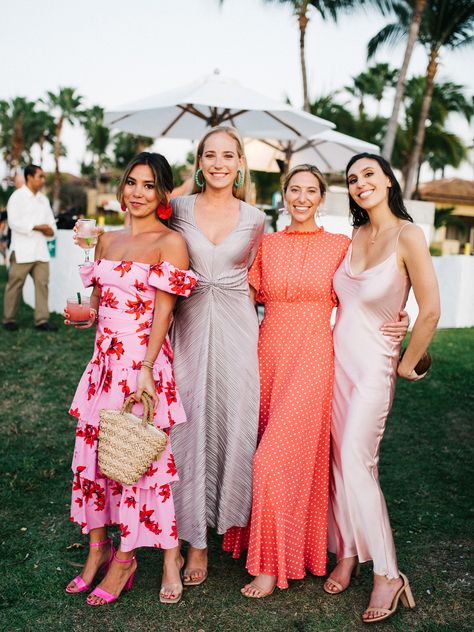 Colorful Wedding Dress Code, Dressy Casual Outfits For Wedding, Backyard Wedding Guest Dress, Garden Party Outfits For Women, Colorful Wedding Guest Outfits, Mexico Wedding Guest Dress, Cocktail Party Dress Code, Garden Party Dress Code, Formal Wedding Guest Attire