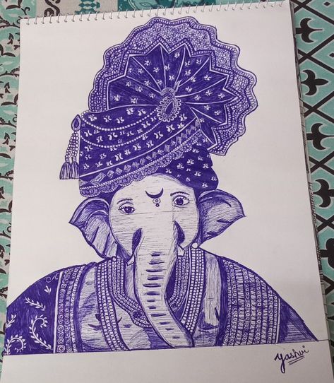 Mandala art of lord ganesh ji using ball 🖊️ pen.... Ganesh Ji, Lord Ganesha, Mandala Art, Ganesha, Female Sketch, Places To Visit, Pen, Quick Saves, Art