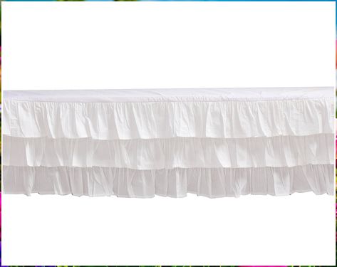 Bacati - Mix N Match Solid 3 Layer Ruffled Crib Skirt (All White) Under Crib Storage, White Crib Bedding, Crib Bed Skirt, Ruffle Crib Skirt, Toddler Skirt, Cozy Nursery, Crib Toddler Bed, Crib Skirt, Kids Bedding Sets