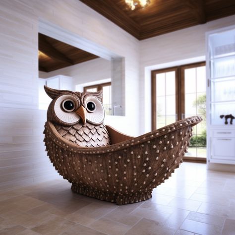 Magical Bedroom, Awesome Owls, Fantasy Furniture, Whimsical Furniture, Fantasy Rooms, Owl Collection, Bathroom Furnishings, Unusual Homes, Owl Pictures