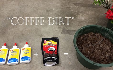 This is something I fumbled my way into when I was renovating a dollhouse, and now I use it all the time. I didn't know if anyone else knew coffee and glue make perfect fake dirt, but I thought I'd share. Directions in link I Fumbled, Grass Texture, Coffee Smell, Artificial Plants Indoor, Dollhouse Garden, Fake Plants Decor, Silk Florals, Diy Arrangements, Artificial Plants Outdoor