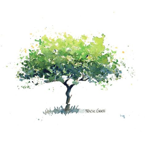 Reminder: Tree Painting Watercolor Class Watercolour Tree, Umbrella Tree, Tree Watercolor Painting, Tree Watercolor, Landscape Sketch, Watercolor Tree, Watercolor Paintings Easy, 수채화 그림, Watercolor Artists