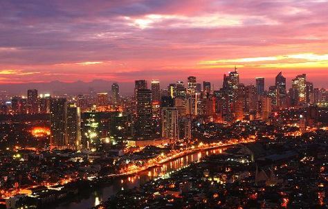 The Philippines - Metro Manila by night. Manila Skyline, Philippines Cities, Regions Of The Philippines, Manila Luzon, Makati City, Manila Philippines, Philippines Travel, Adventure Tours, East Sussex