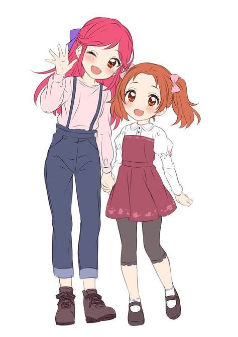 Sister love Running Anime, Best Drawing Ideas, Poses Anime, Anime Siblings, Anime Sisters, Best Drawing, Friend Anime, Cute Anime Chibi, Anime Child