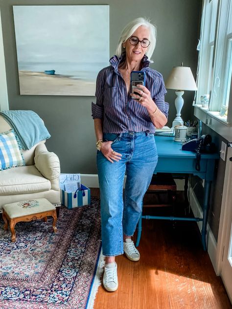 A Week of Outfits: Cheryl Sparks | Cup of Jo Women Tennis Shoes, A Week Of Outfits, Week Of Outfits, 50s Women, Outfit Inspiration Women, Cup Of Jo, Mom And Grandma, Of Outfits, Complete Outfits