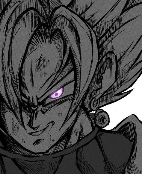 Black Goku Drawing, Goku Black Drawing, Goku Black Manga Color, Goku Black Manga, Dbz Drawings, Dbz Manga, Image Dbz, Dragon Ball Painting, Dragon Ball Art Goku