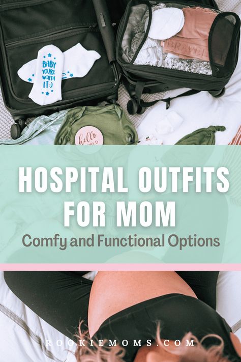 From custom gowns to plush robes and nursing bras, here is how to build the perfect hospital outfit for mom! New Mom Hospital Outfit, Hospital Delivery Outfit, Labour Outfit Hospital, Maternity Going Home Outfit Mom, Hospital Outfits For Mom, Postpartum Nursing Outfits, Hospital Clothes For Mom, Birthing Outfit, Mom Coming Home From Hospital Outfit