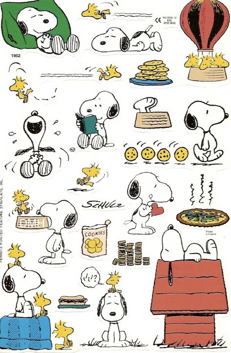 Snoopy Video, Snoopy Stickers, Snoopy Drawing, Snoopy Tattoo, Woodstock Snoopy, Sally Brown, 귀여운 음식 그림, Snoopy Funny, Snoopy Images