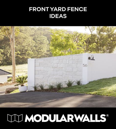 Rendered Front Fence, Front Gate Entrance Driveway, Grand Front Entrance, Front Yard Transformation, Front Yard Fence Ideas, Yard Fence Ideas, Front Yard Design Ideas, Yard Transformation, Yard Design Ideas