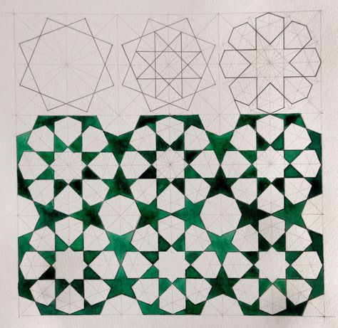 x8 deconstructed                                                                                                                                                      More Islamic Design Pattern, Islamic Tiles, Islamic Motifs, Design Pattern Art, Geometric Pattern Art, Islamic Patterns, Arabic Pattern, Geometric Drawing, Geometry Pattern