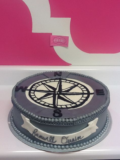 Compass Birthday Cake, Compass Cake, Map Cake, Food Decoration, Beautiful Things, Decoration Ideas, Compass, Fondant, Dream Wedding