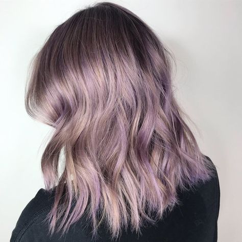 Smokey Amethyst Smokey Mauve Hair Color, Cool Amethyst Hair Color, Amethyst Hair Color, Smokey Lilac Hair, Smokey Lilac Hair Balayage, Ash Purple Hair, Smokey Amethyst Hair, Smokey Lavender, Amethyst Hair