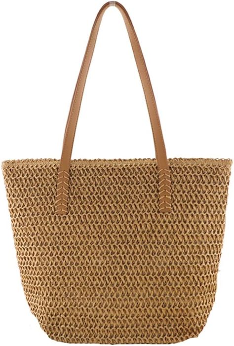 Amazon.com: JQWSVE Straw Bag for Women Summer Beach Bag Soft Woven Tote Bag Large Rattan Shoulder Bag for Vacation : Clothing, Shoes & Jewelry Straw Beach Tote, Vacation Clothing, Summer Beach Bag, Large Beach Bags, Straw Beach Bag, Beach Tote Bag, Straw Tote Bag, Straw Handbags, Summer Capsule Wardrobe