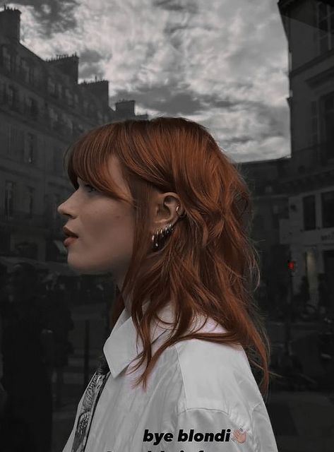 Ginger Hair Ideas, Gradient Hair, Red Hair Inspo, Ginger Hair Color, Ginger Girls, Punk Hair, Wolf Cut, Fringe Hairstyles, Mullet Hairstyle