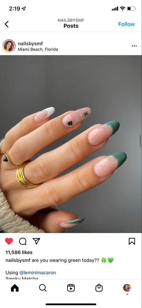 Shamrock Nails, Saint Patrick Nail, Finger Painting, Chic Nails, Mani Pedi, St Patrick’s Day, Nail Inspo, Acrylic Nails, Nail Designs