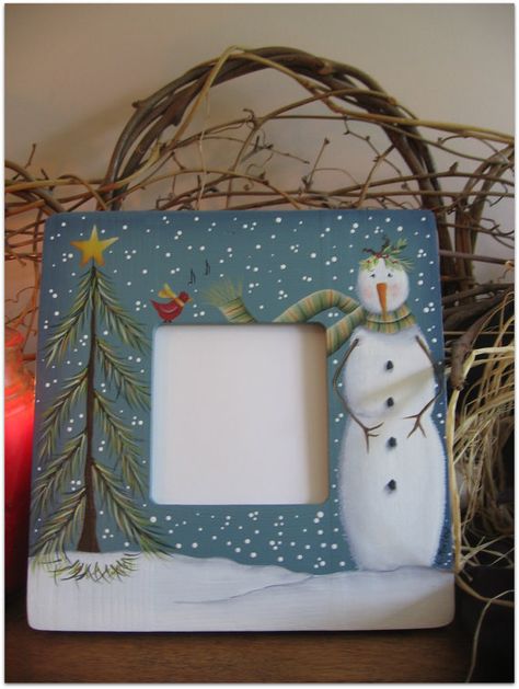 Winter Wonders Tole Painting Pattern by ThePaintingHouse on Etsy, $6.00 Tole Painting Patterns Free, Painting Snowman, Toll Painting, Picture Frame Projects, Painted Snowmen, Diy Schneemann, Tole Decorative Paintings, Decorative Painting Patterns, Tole Painting Patterns