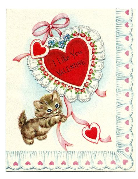 Vintage Valentine’s Day Cards, Valentine Card Vintage, Old Valentines Cards, Vintage Love Notes, Valentines Day Illustration Card, Valentines Bujo, Heart Vintage Illustration, Vintage Valentines Cards Victorian, Valentines Card Template