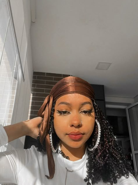 Durags Women Outfits, Durag Outfit Women, Durags Women, Durag Styles, Hair Stayl, Cute Box Braids, Hair Projects, 90s Fashion Women, Beautiful Black Hair