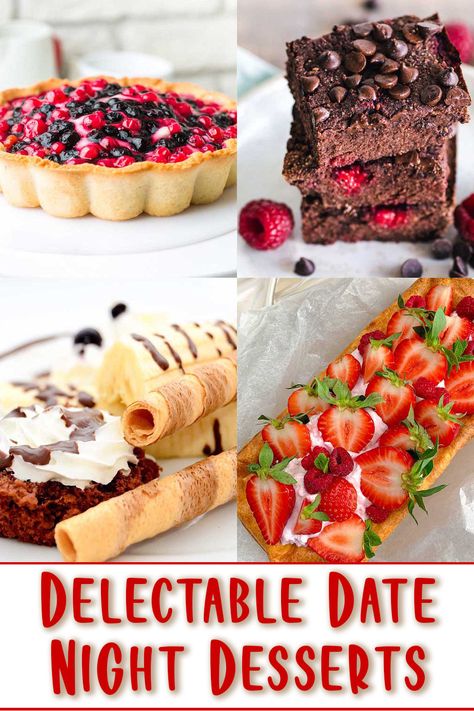 Delectable Date Night Desserts Date Night Desert Ideas, Date Night Desserts For Two, Date Night Desserts, Romantic Desserts For Two, Strawberry Lemonade Cake, Cheap Desserts, Romantic Desserts, Orange Chocolate Cake, Chocolate Souffle