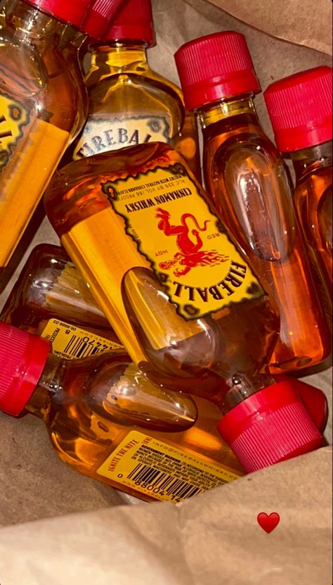 Liquor Aesthetics, Fire Ball Alcohol, Fireball Shots, Red Alcohol Aesthetic, Shots Aesthetic Alcohol, Fireball Aesthetic, Shots Aesthetic, Alcholic Drink, Fireball Wallpaper