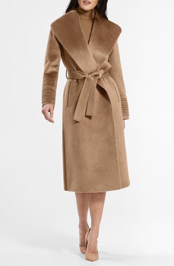 SENTALER Shawl Collar Alpaca & Wool Longline Wrap Coat | Nordstrom Suri Alpaca, Longline Coat, Wrap Coat, Leather Denim, Wool Shawl, Crop Top Outfits, Trucker Jacket, Create Outfits, Alpaca Wool