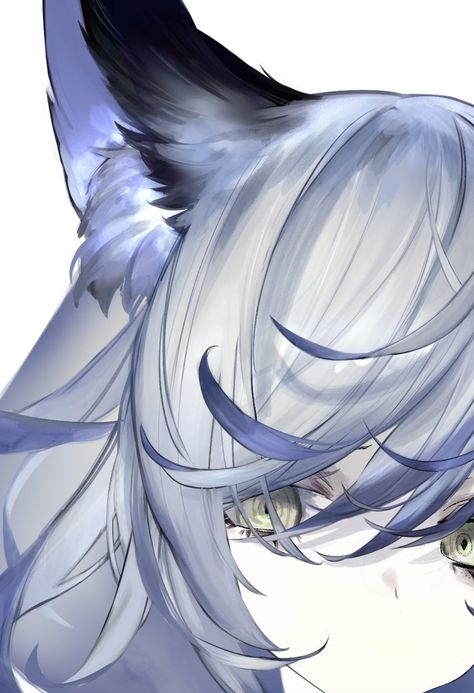 Fur Digital Art, Blue Drawing Ideas, Hair Color Drawing, Back Hair Drawing, White Hair Drawing, White Hair Art, Hair Shading, Pelo Anime, Anatomy Sculpture