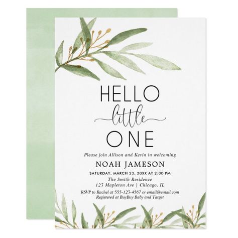 Sprinkle Ideas, Gender Neutral Invitations, Shower Vintage, Gender Neutral Baby Shower Invitations, Sip And See, Green Baby Shower, Baby Shower Brunch, Babies Newborn, Meet And Greet