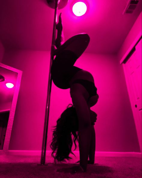 Pole dance, stripper, stripper pole, handstand, pole tricks, at home pole dance Pole Astethic, Pole Dance Aesthetic Black Woman, Neon Pole Dance, Black Pole Dancer Aesthetic, Dancing On Pole Aesthetic Black Woman, Pole Dancing Aesthetic Outfits, Pole Fitness Aesthetic, Dancing On Pole Aesthetic, Pole Dance Fotos