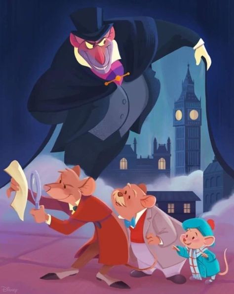 Professor Ratigan Anastacia Disney, Great Mouse Detective, Mouse Detective, The Great Mouse Detective, Disney Animated Movies, Disney Artwork, Disney Favorites, Old Disney, Pinturas Disney