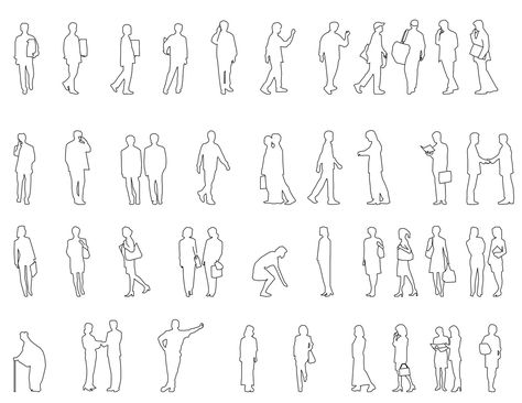 Scale People Architecture, Architecture Figures People, Architecture Scale Figures, Silhouette People Architecture, Scale Figures Architecture, Architectural Human Figures, People Sillhoute, Architecture Human Figures, Human Scale Architecture