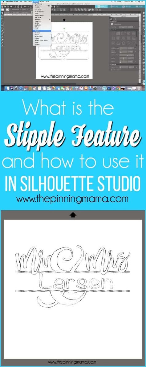 How to use the Stipple Feature in Silhouette Studio. {Silhouette Bootcamp Lesson 24} • The Pinning Mama Silhouette Cameo Projects Beginner, The Pinning Mama, Silhouette Cameo Beginner, Silhouette Cameo Projects Vinyl, Inkscape Tutorials, Silhouette Cameo Crafts, Silhouette Curio, Silhouette School, Silhouette Cameo Tutorials