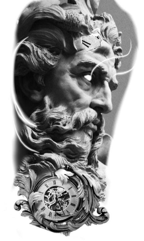 250+ Best Zeus Tattoo Designs With Meanings (2022) Greek Mythology - TattoosBoyGirl Natur Tattoo Arm, Shen Long Tattoo, Greek God Tattoo, Poseidon Tattoo, Zeus Tattoo, Lion Head Tattoos, Statue Tattoo, Greek Mythology Tattoos, God Tattoos