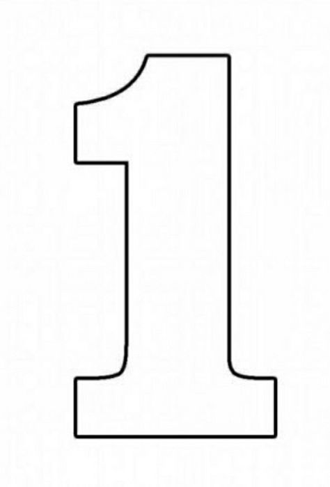 Number One Template, Number One Printable, Number 1 Printable, Number Outline, Lighthouse Woodworking Plans, Hollywood Birthday Parties, Baby Birthday Card, Free Stencils Printables, Swag Wallpaper