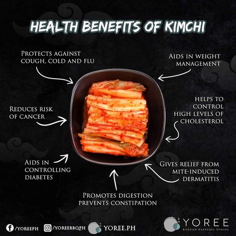 Kimchi Benefits, Korean Barbeque, Veg Recipe, Fruit Health Benefits, Prevent Constipation, Fruit Benefits, Food Facts, Veg Recipes, Kimchi