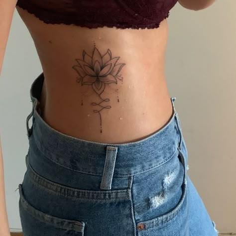 Mandala Tattoo Side Ribs, Lotus Side Tattoo Ribs, Lotus Tattoo Ribcage, Lotus Tattoo Side Rib, Lotus Flower Tattoo Ribcage, Unalome Rib Tattoo, Lotus Side Tattoo, Lotus Flower Side Tattoo, Side Thigh Flower Tattoo