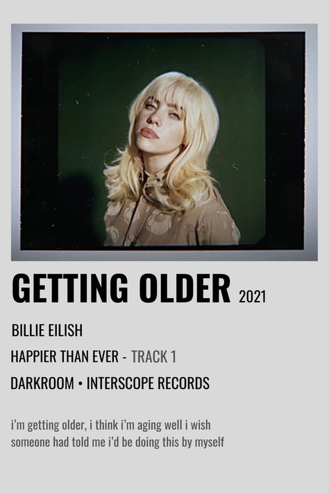 Billie Eilish happier than ever, Billie Eilish lyrics, Billie Eilish lyric poster, billie eilish getting older lyrics, billie eilish polaroid poster, #billieeilish #billieeilishedits #billieeilishmusic #billieeilishwallpaper #billieeilishposter #billieeilishgettingolder #billieeilishlyrics #billieeilishpolaroidposter #polaroidposter Polaroid Poster Billie Eilish, Billie Polaroid Poster, Billie Eilish Polaroid Poster, Billie Eilish Minimalist Poster, Billie Eilish Poster Room, Room Posters Billie Eilish, Getting Older Billie Eilish, Billie Eilish Room Decor Ideas, Happier Than Ever Polaroid Poster