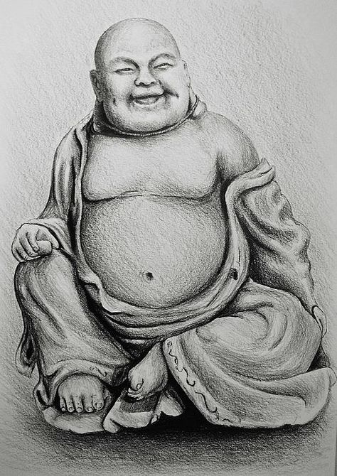 A Parable Shared by Buddha Laughing Buddha Tattoo, Buddhist Symbol Tattoos, Buddha Tattoo Ideas, Buddha Drawing, Tattoo Painting, Buddha Tattoo Design, Polynesian Tattoos, Buddha Tattoos, Ganesha Tattoo